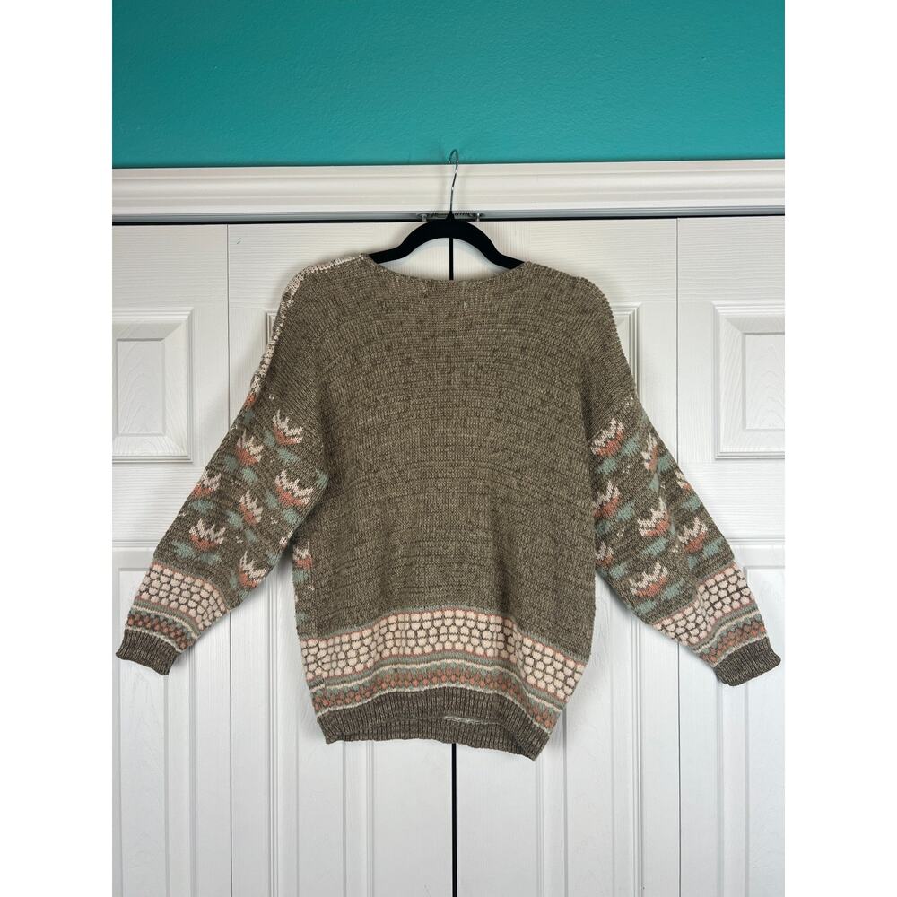 Vintage Sweater Loft Knit Sweater Peter Pan Collar Cottage Floral S - Picture 8 of 10